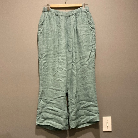 Flax Pants - Flax elastic waist pants, size S… i’d call them a medium- large